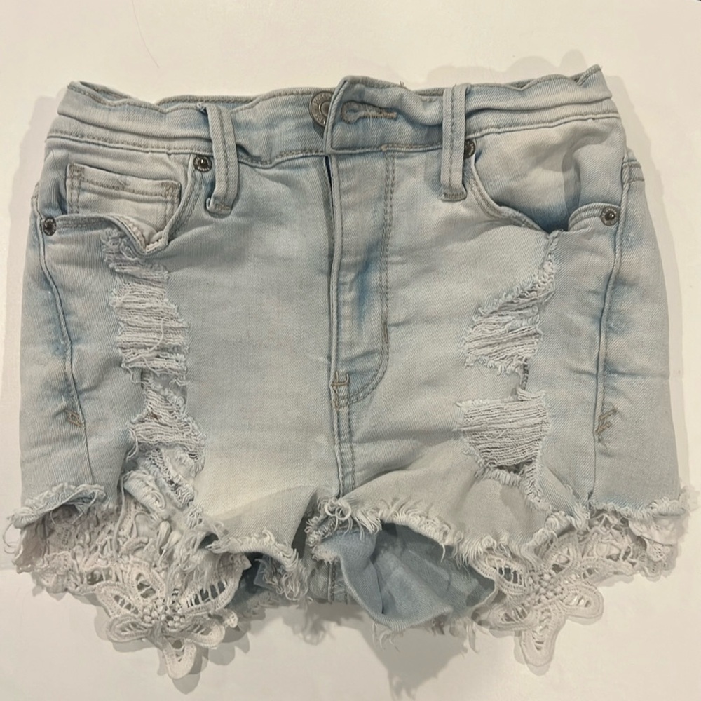Mudd Flx Stretch Distressed Jean Shorts Size 0